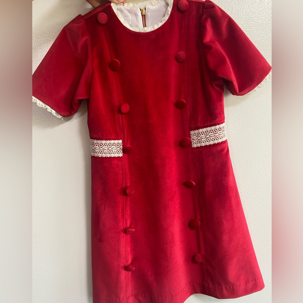 Dondolo girls Christmas dress, velvet
